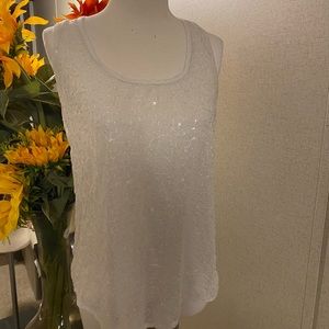 Bedazzled sleeveless tank top